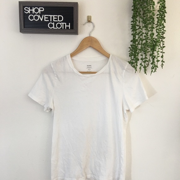 old navy plain white tee